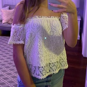 Heartloom Off the Shoulder Lace Top NWOT